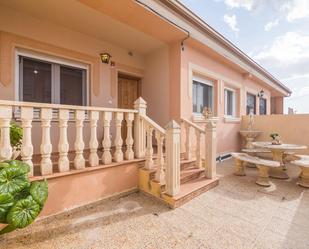 Exterior view of Single-family semi-detached for sale in Algueña  with Air Conditioner and Terrace