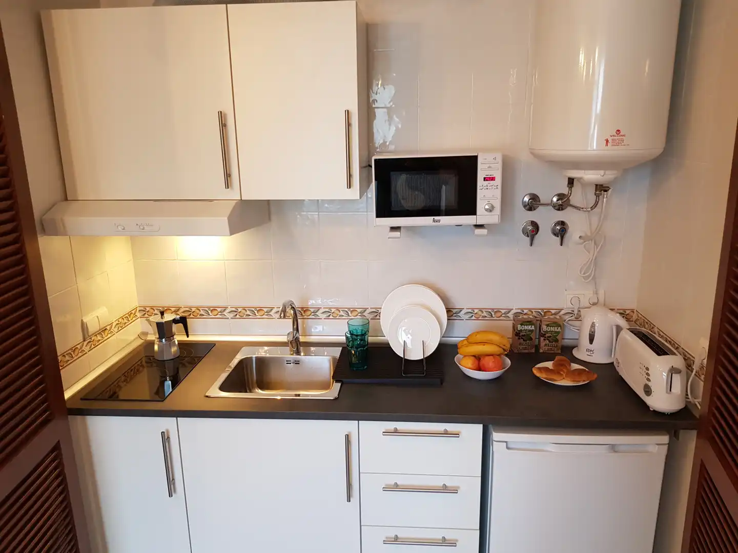 Cocina de Estudio de alquiler en Málaga con Aire acondicionado, Calefacción y Amueblado