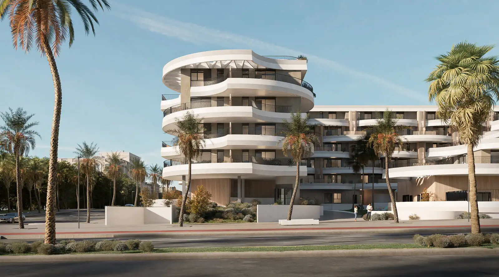 Außenansicht von Wohnungen zum Verkauf in Málaga mit Klimaanlage, Terrasse und Abstellraum