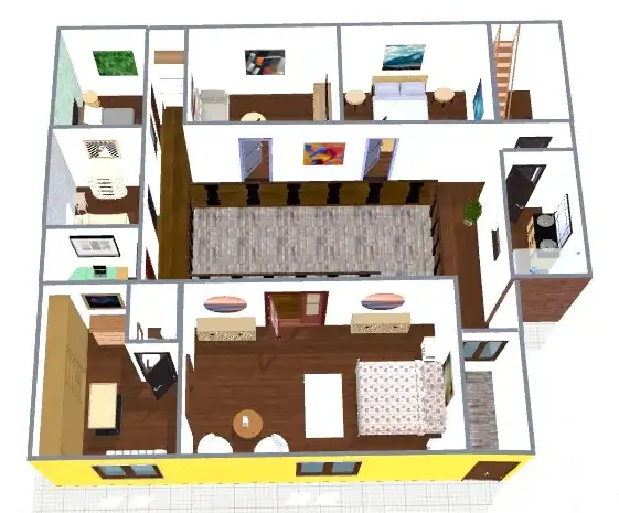 Habitación de Casa adosada en venta en Teror con Parquet, Terraza y Amueblado