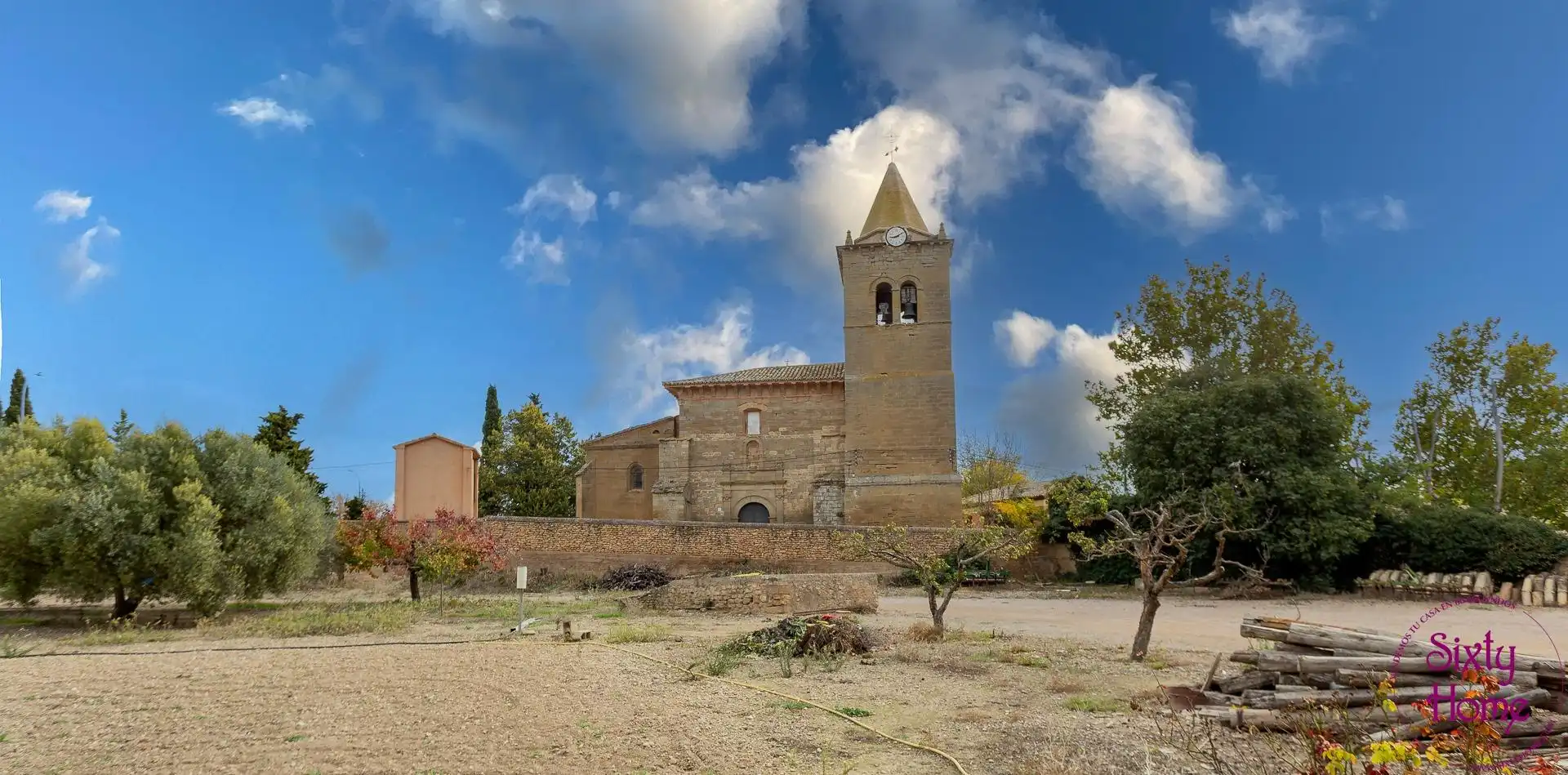 Exterior view of Houses for sale in Lupiñén-Ortilla  with Private garden and Terrace