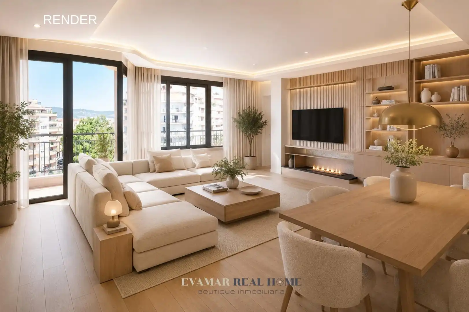 Living room of Flat for sale in  Palma de Mallorca  with Air Conditioner, Terrace and Alarm