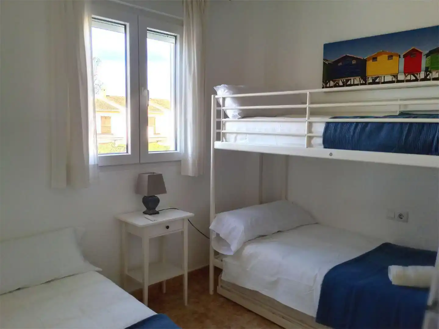 Schlafzimmer von Wohnung zur Miete in Dénia mit Klimaanlage, Privatgarten und Schwimmbad
