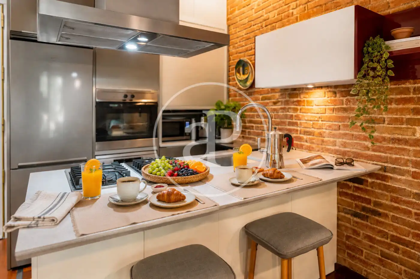 Kitchen of Flat for rent in Barcelona  with Air Conditioner, Heating and Furnished