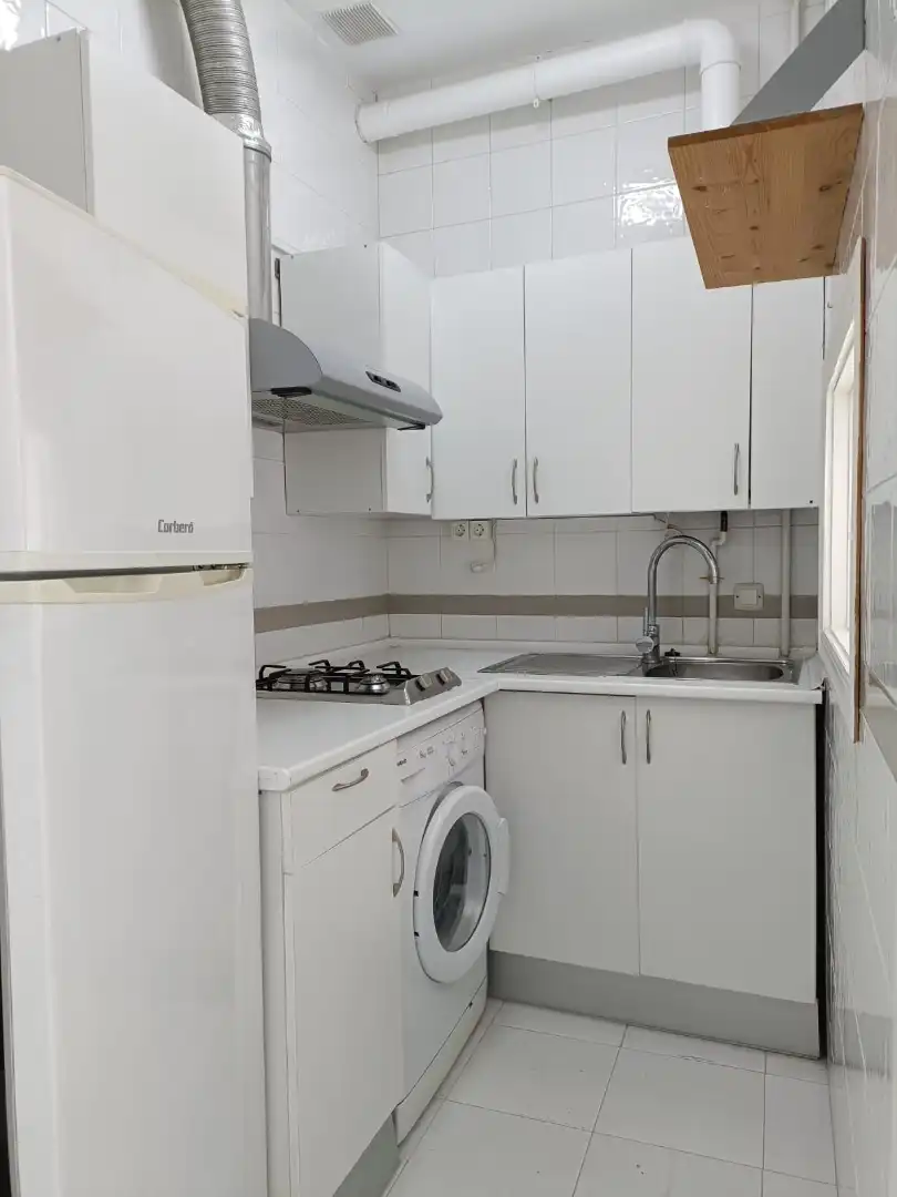 Cuina de Àtic de lloguer en Sevilla amb Aire condicionat, Terrassa i Moblat