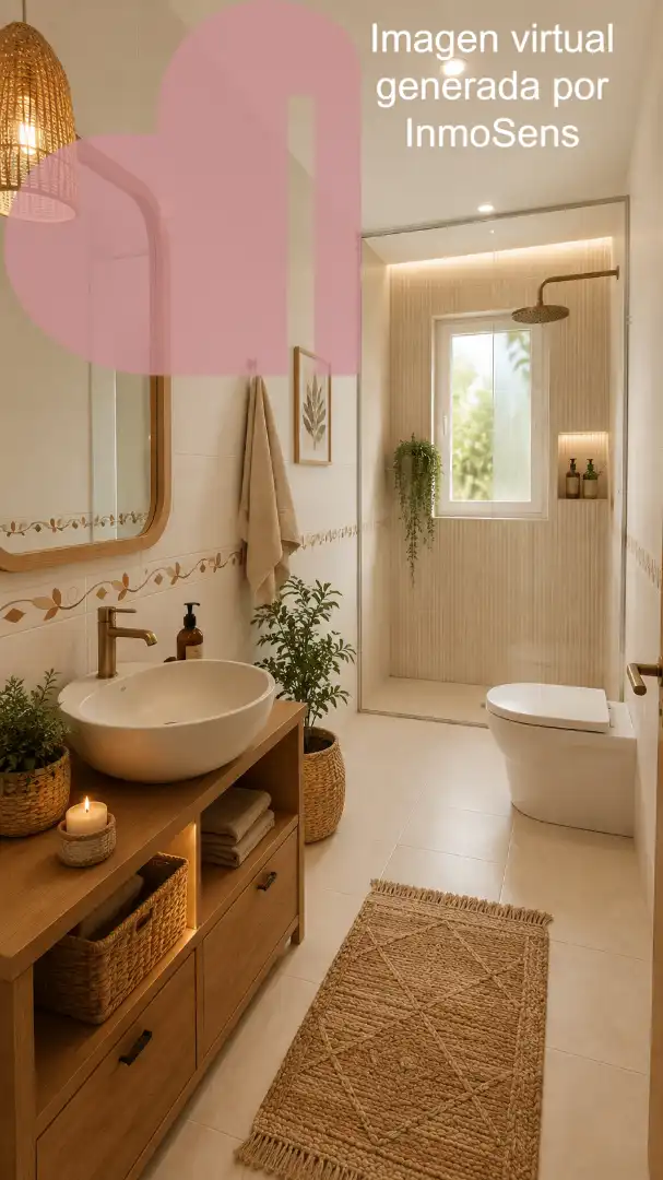 Baño de Casa o chalet en venta en Vallirana con Jardín privado, Parquet y Terraza