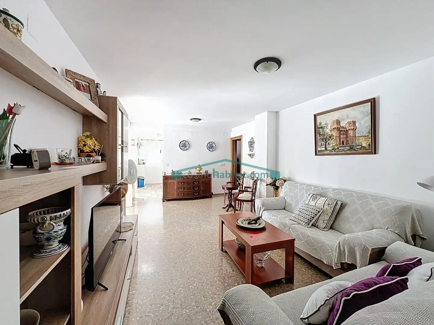 Sala d'estar de Pis en venda en Canet d'En Berenguer amb Jardí privat, Terrassa i Balcó