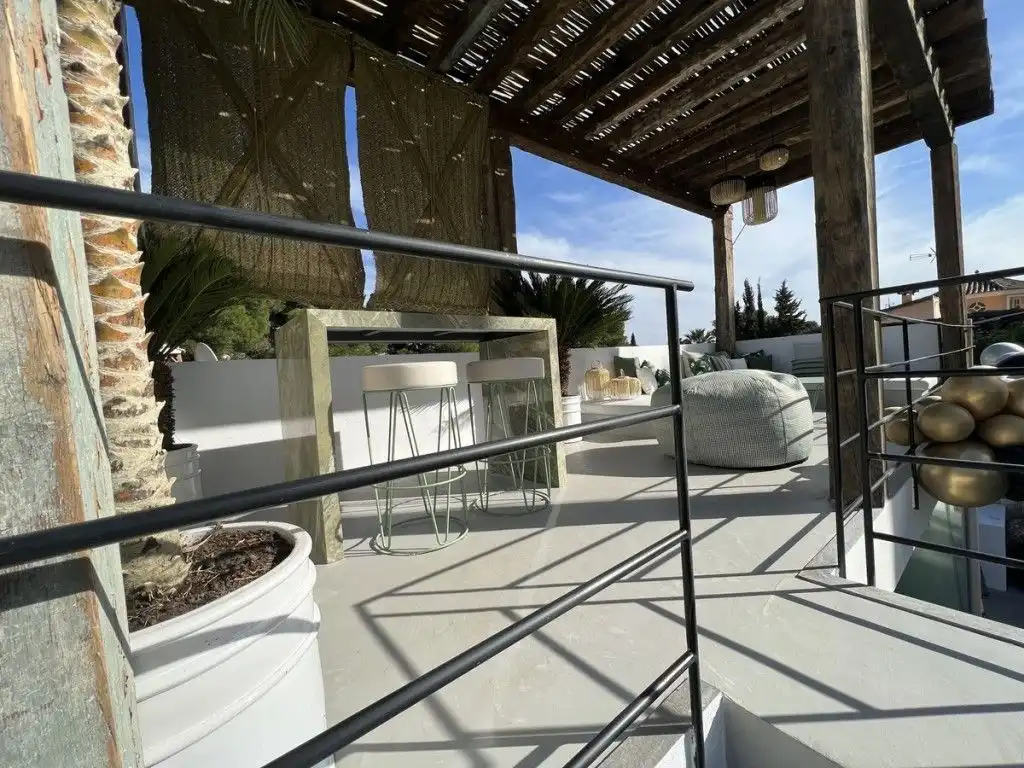 Terraza de Casa o chalet de alquiler en Marbella con Aire acondicionado, Jardín privado y Terraza