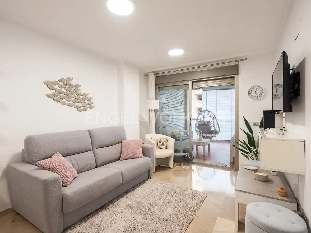 Sala de estar de Piso en venta en Oropesa del Mar / Orpesa con Aire acondicionado, Calefacción y Terraza