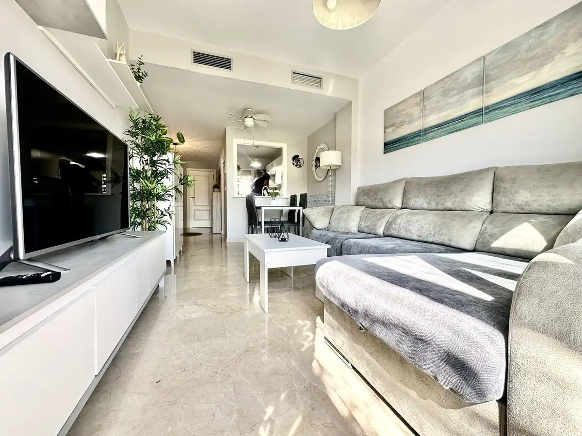 Wohnzimmer von Wohnungen zum Verkauf in Mijas mit Klimaanlage, Heizung und Terrasse