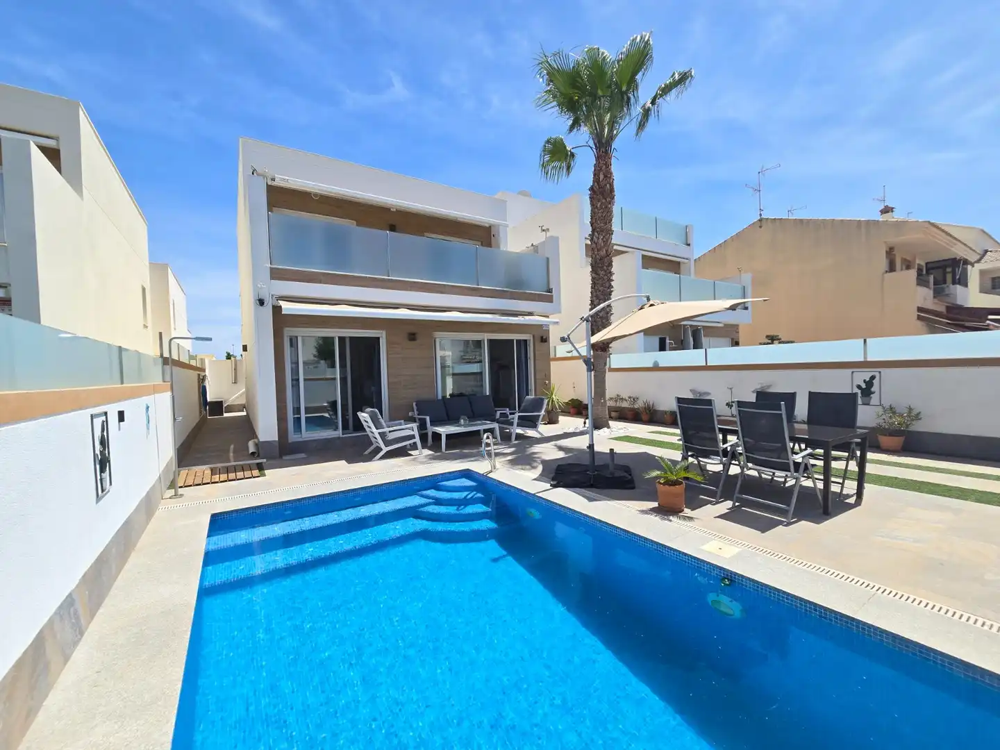 Piscina de Casa o chalet en venta en Pilar de la Horadada con Aire acondicionado, Terraza y Trastero