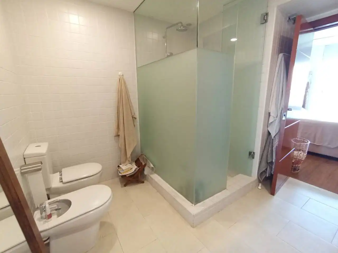 Badezimmer von Wohnung zur Miete in Sant Cugat del Vallès mit Klimaanlage, Heizung und Parkett