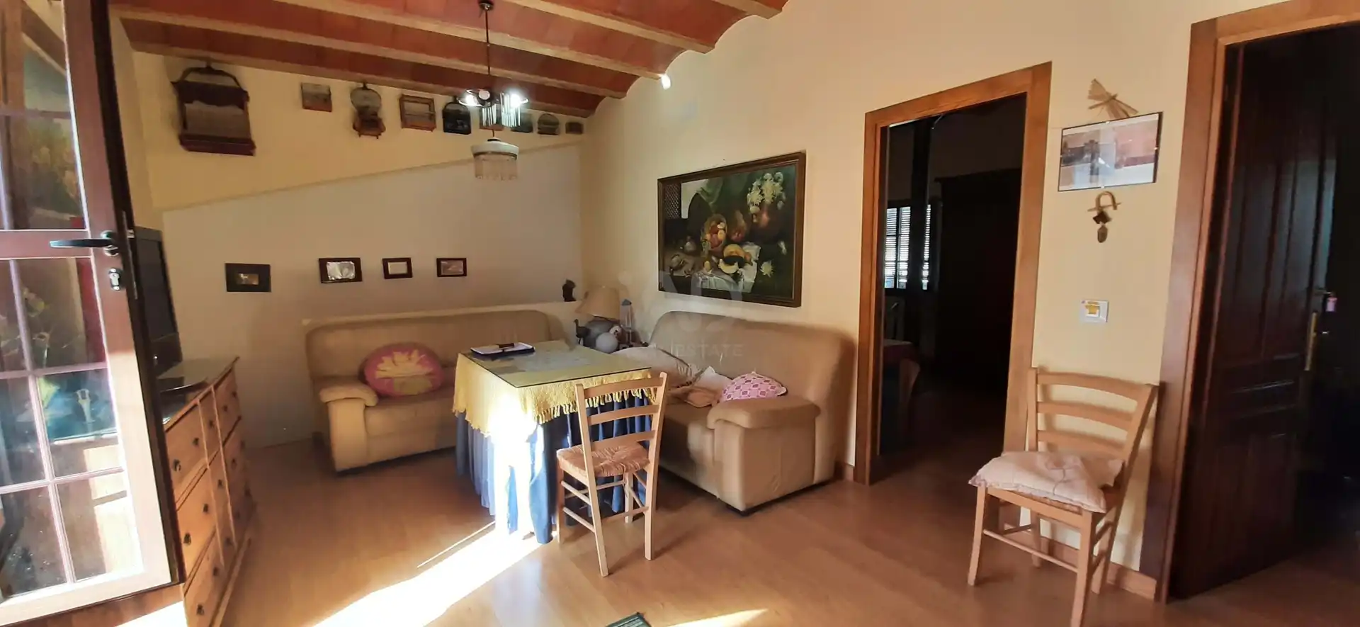 Sala de estar de Casa o chalet en venta en Las Navas de la Concepción con Aire acondicionado y Terraza