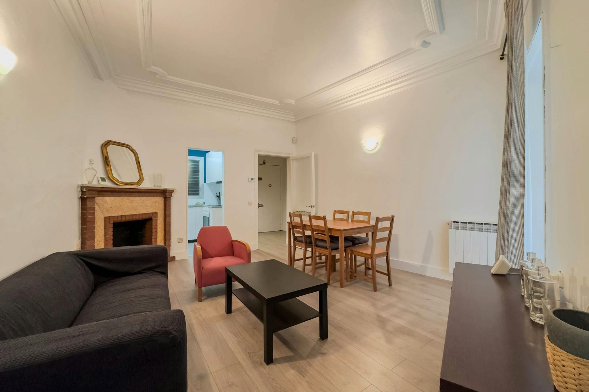 Sala d'estar de Pis de lloguer en  Barcelona Capital amb Calefacció, Moblat i Rentadora