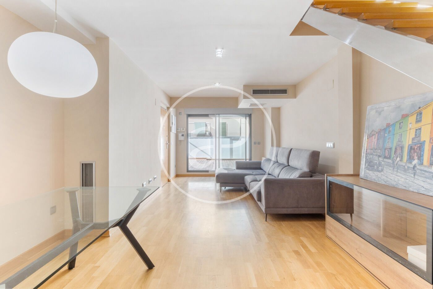 Living room of Attic to rent in  Valencia Capital  with Air Conditioner, Heating and Terrace