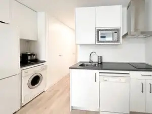 Küche von Wohnung zur Miete in Madrid mit Klimaanlage, Heizung und Parkett
