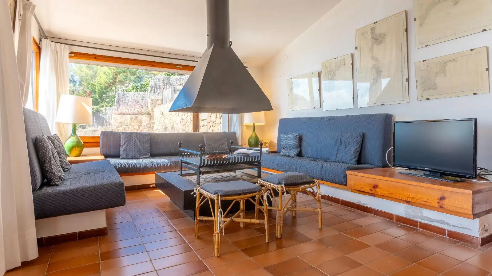 Living room of Detached homes for rent in Palafrugell  with Heating, Private garden and Furnished