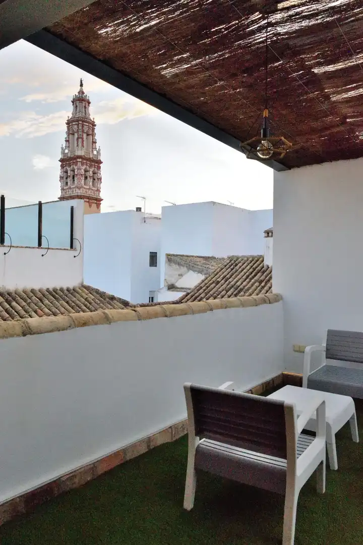 Exterior view of Attic for sale in Écija  with Air Conditioner, Terrace and Swimming Pool