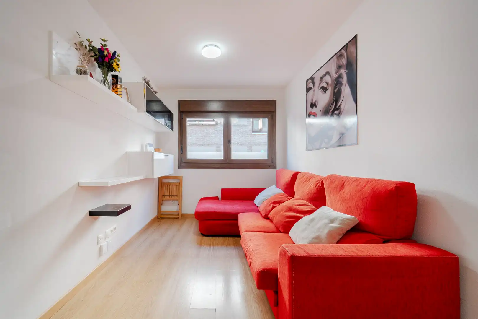 Sala de estar de Piso en venta en El Álamo con Calefacción, Amueblado y Horno