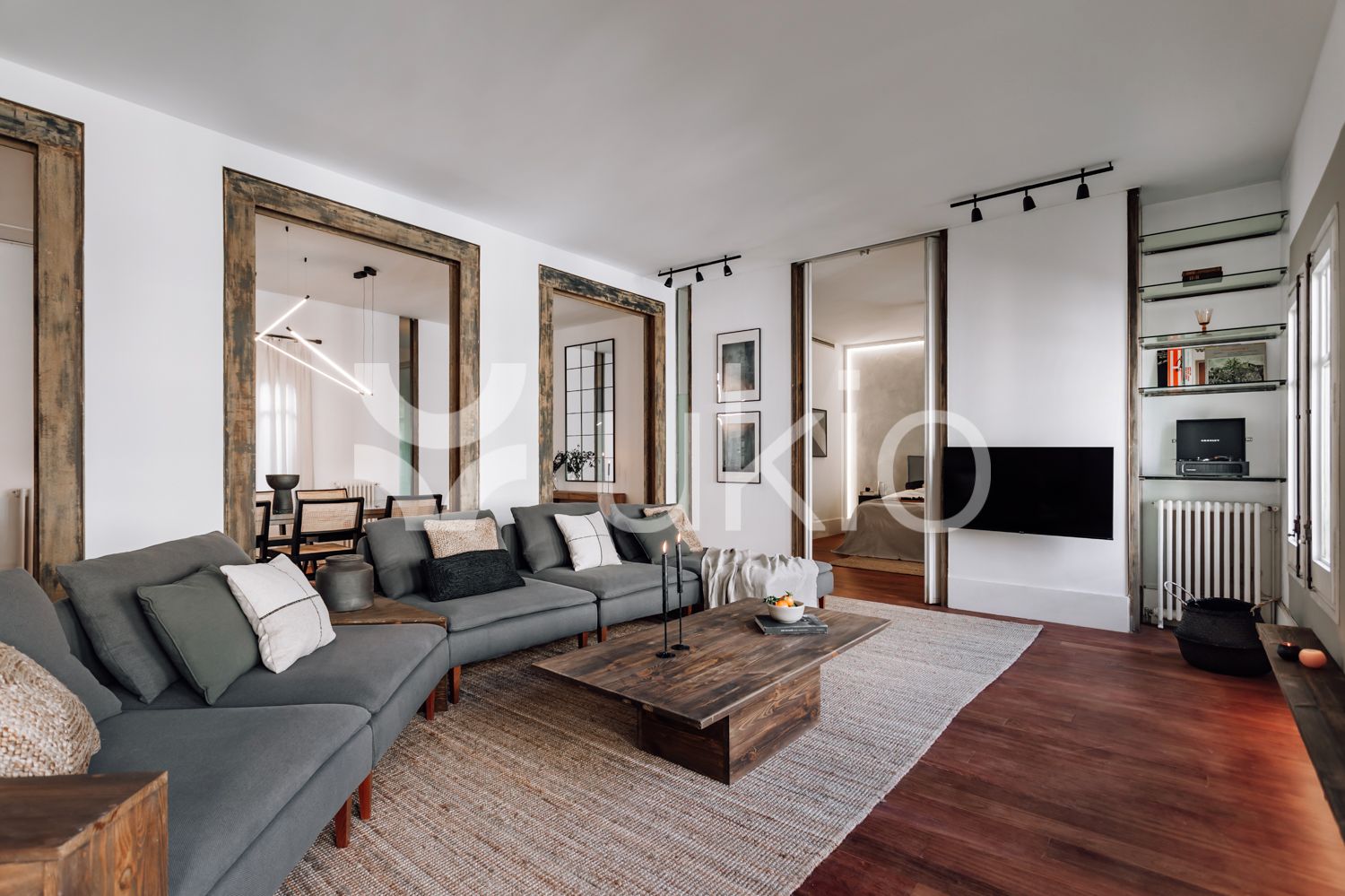 Living room of Apartment to rent in  Barcelona Capital  with Air Conditioner, Heating and Furnished