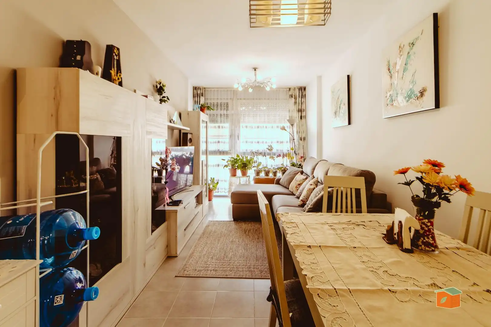 Sala de estar de Piso en venta en La Sénia con Trastero, Amueblado y Alarma