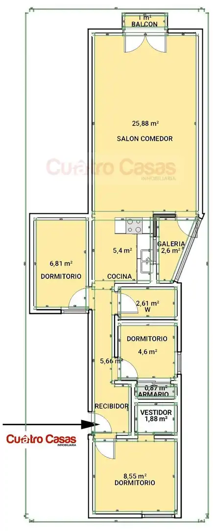 Piso en venta en Barcelona con Aire acondicionado, Amueblado y Balcón