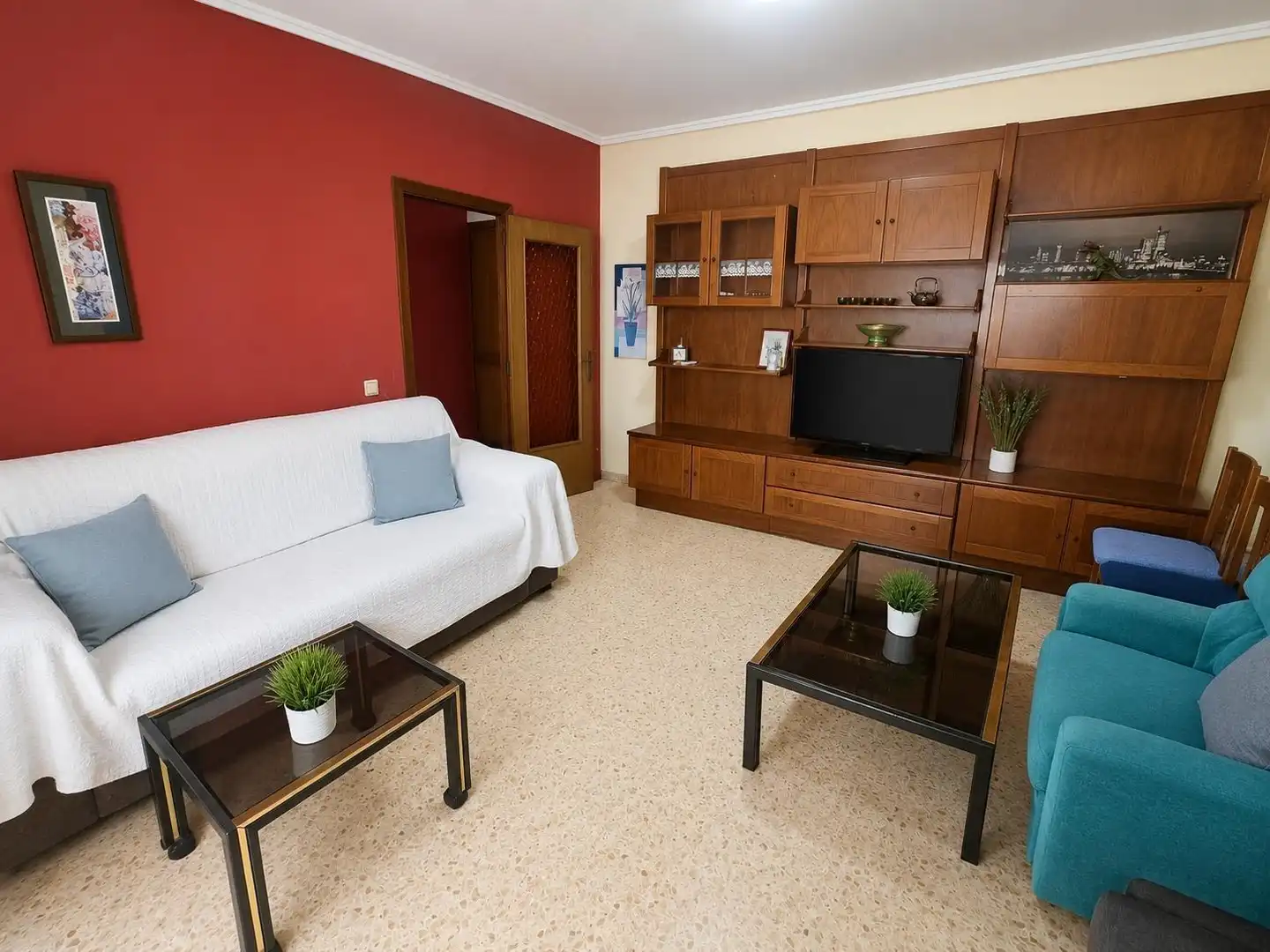Living room of Flat for sale in Valencia  with Air Conditioner, Furnished and Balcony