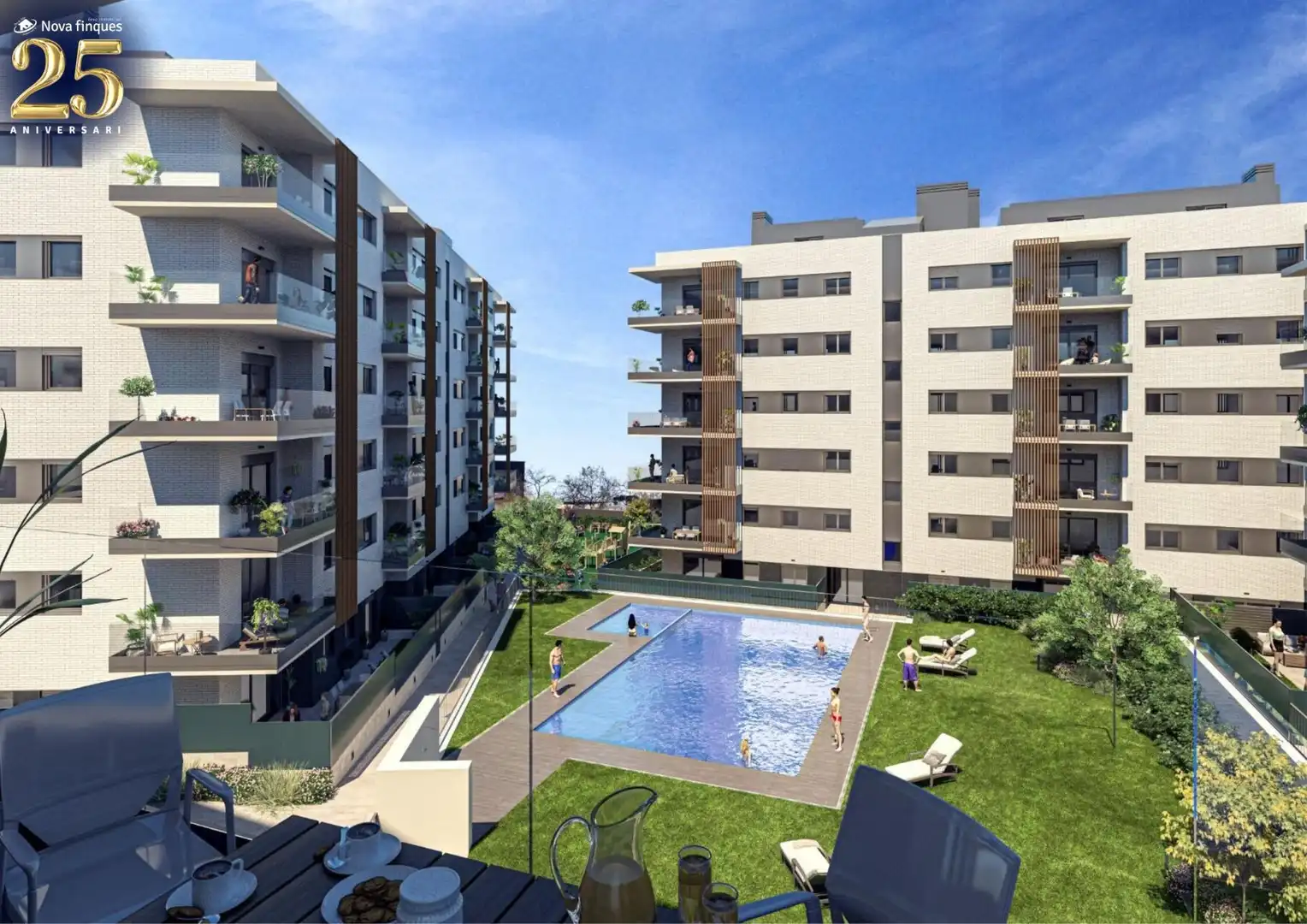 Piscina de Piso en venta en Castellar del Vallès con Calefacción, Jardín privado y Parquet