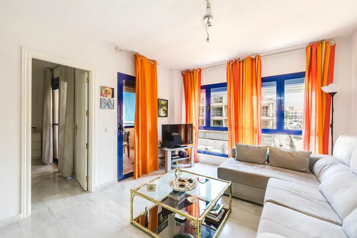 Living room of Flat for sale in Manilva  with Air Conditioner, Heating and Terrace