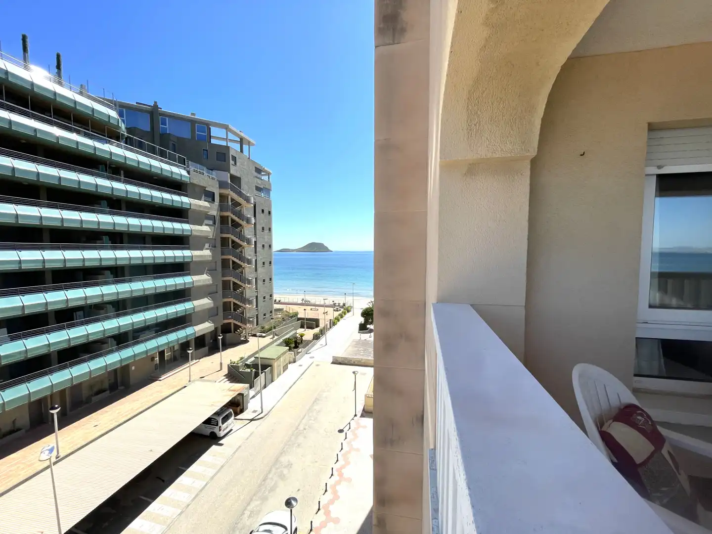Schlafzimmer von Wohnung zum Verkauf in La Manga del Mar Menor mit Klimaanlage, Terrasse und Möbliert