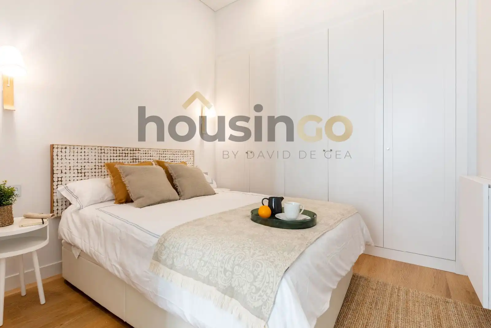 Schlafzimmer von Wohnung zur Miete in Madrid mit Klimaanlage, Terrasse und Möbliert
