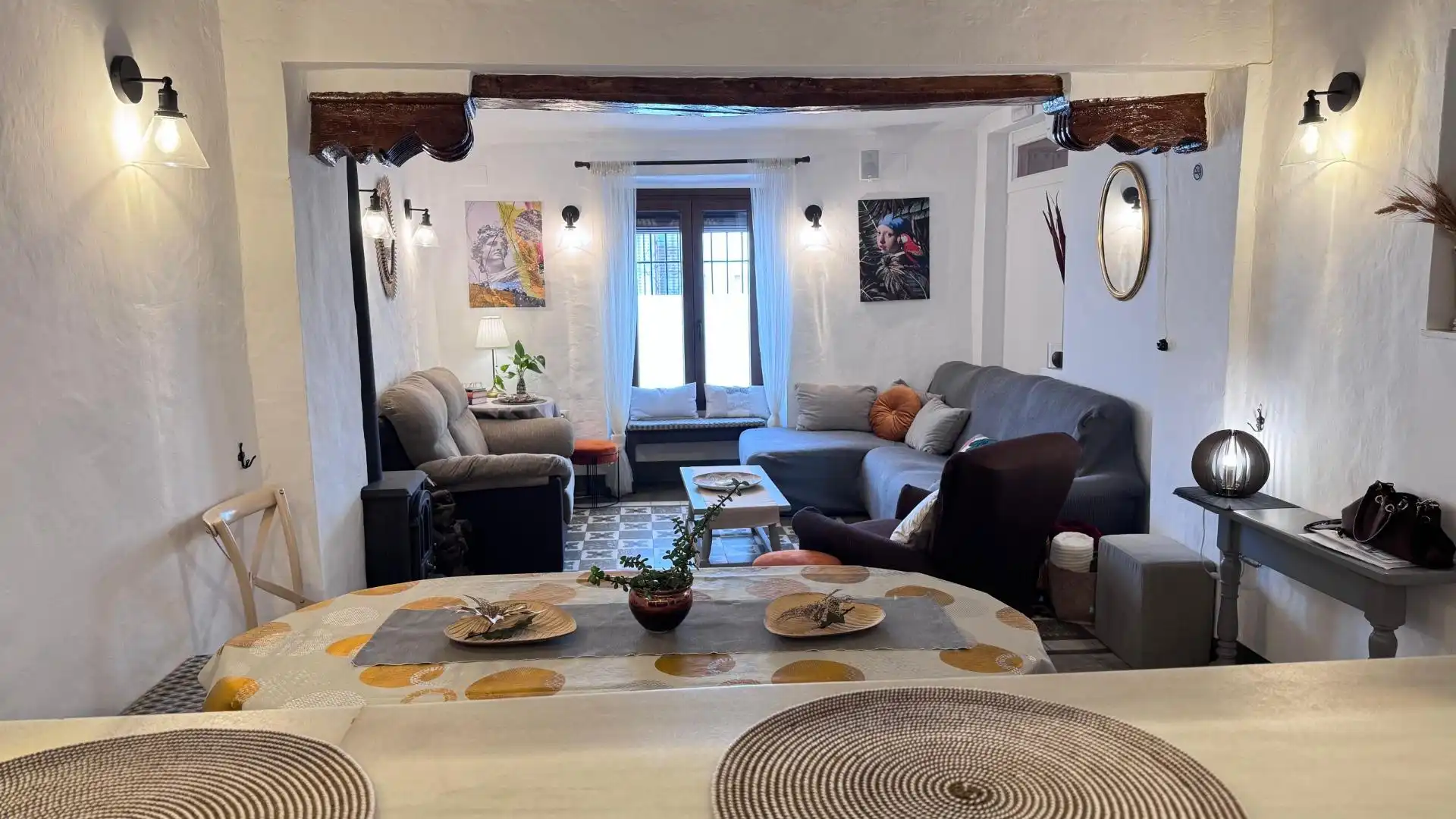 Living room of Houses for sale in Iznájar  with Air Conditioner, Heating and Terrace