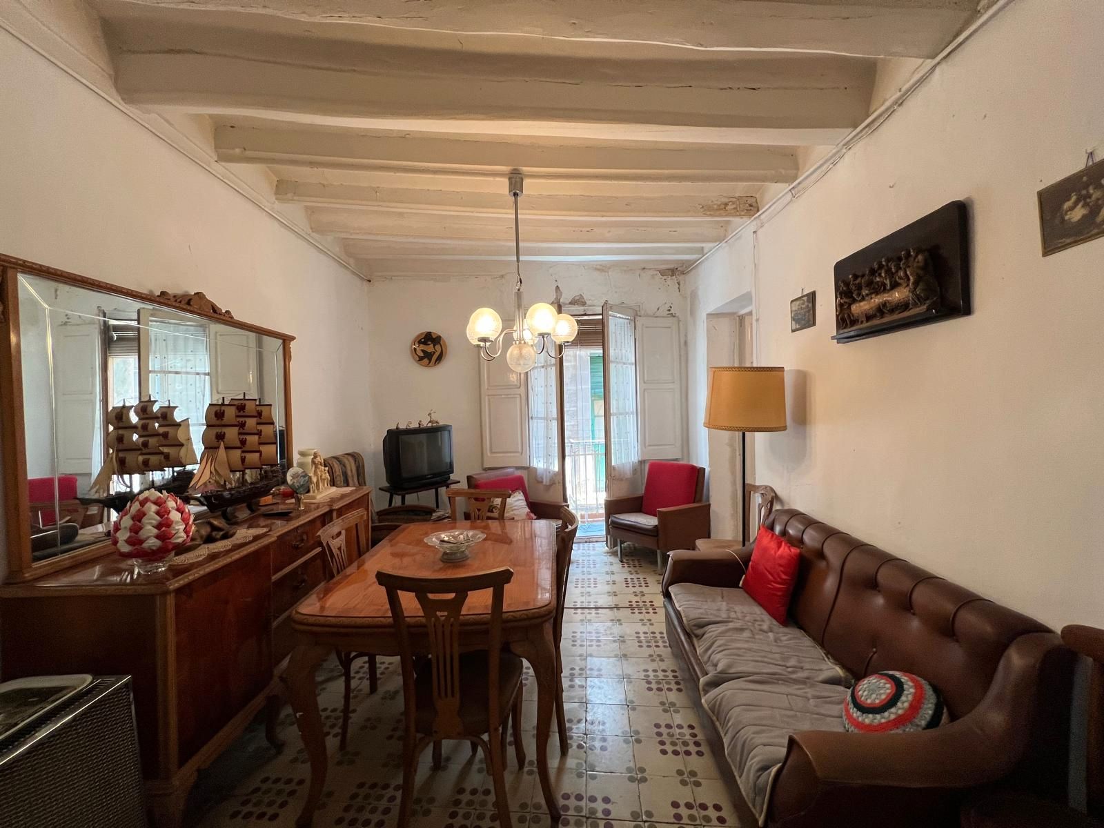 Sala d'estar de Casa adosada en venda en Santa Coloma de Queralt amb Traster, Moblat i Forn