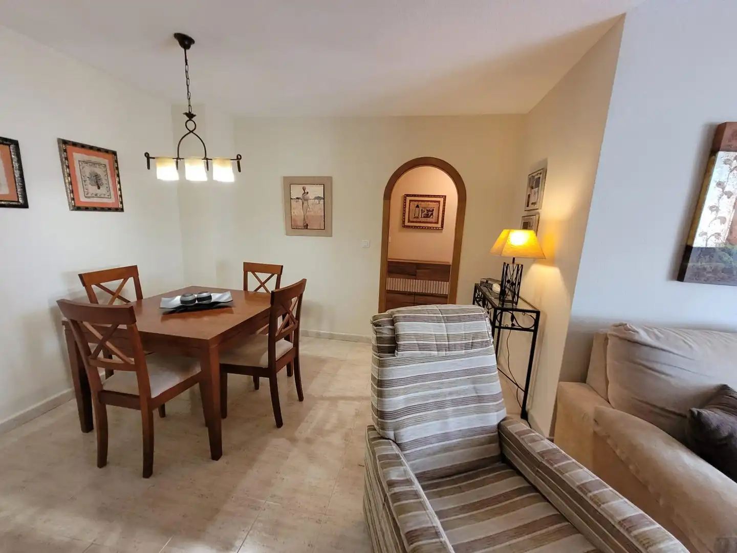 Dining room of Apartments for sale in Alicante / Alacant  with Private garden, Furnished and Community pool