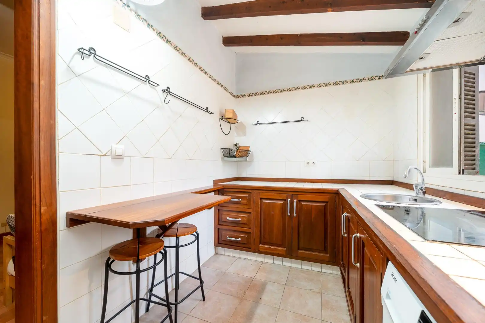 Küche von Wohnung zum Verkauf in  Palma de Mallorca mit Klimaanlage, Heizung und Parkett