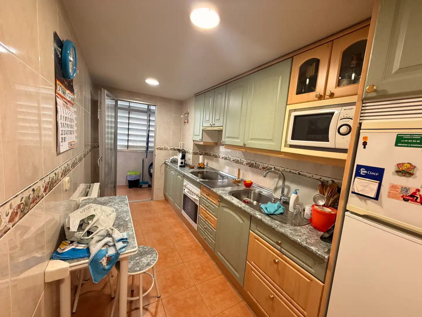 Kitchen of Flat for sale in Madrid  with Heating, Terrace and Storage room