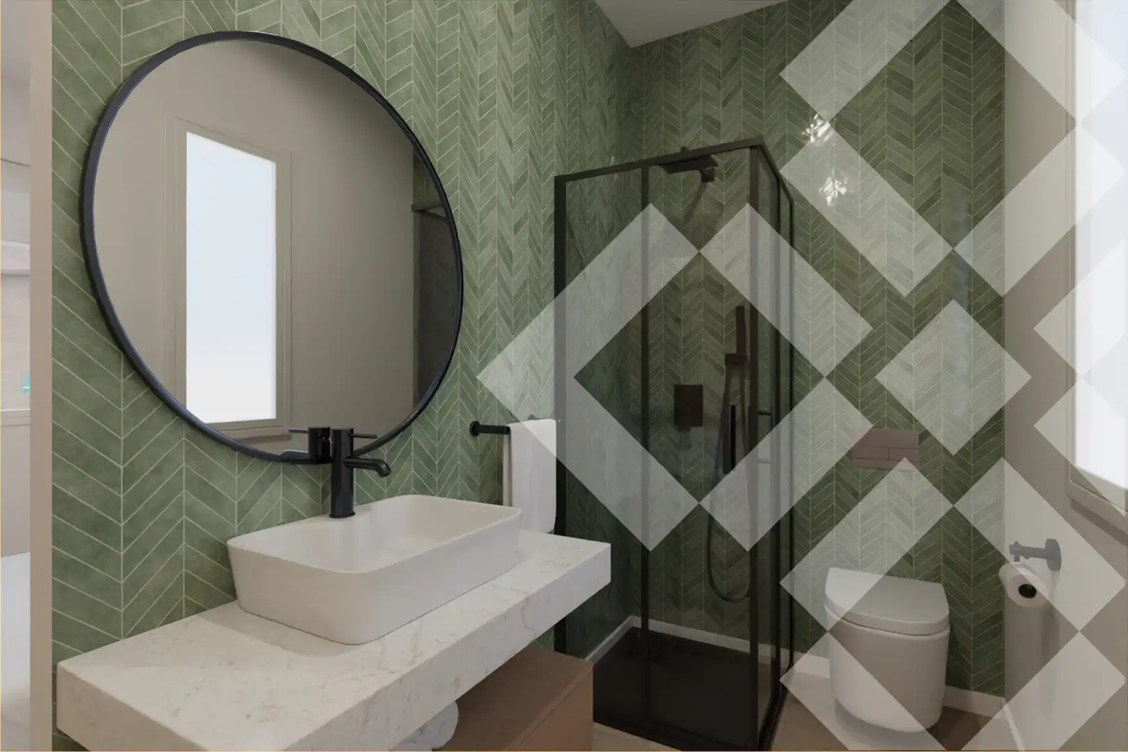 Badezimmer von Wohnung zum Verkauf in Barcelona mit Klimaanlage, Heizung und Parkett
