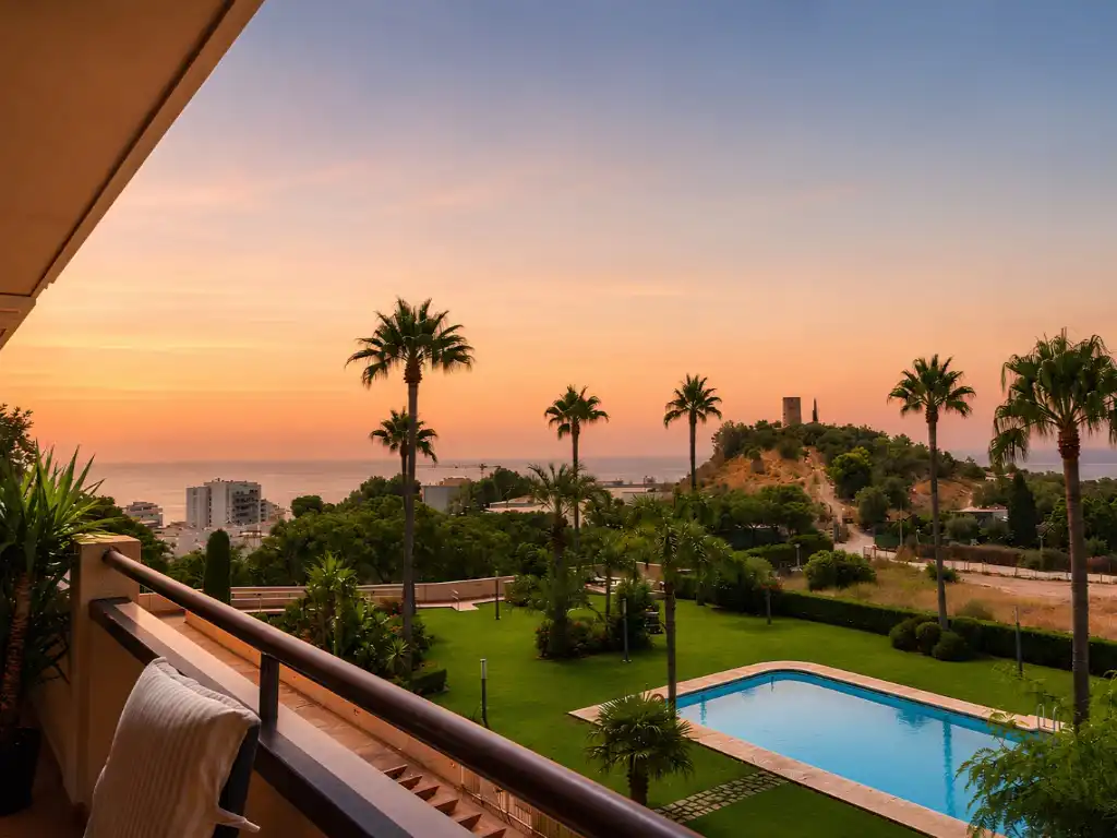 Terrace of Flat for sale in Fuengirola  with Air Conditioner, Private garden and Terrace