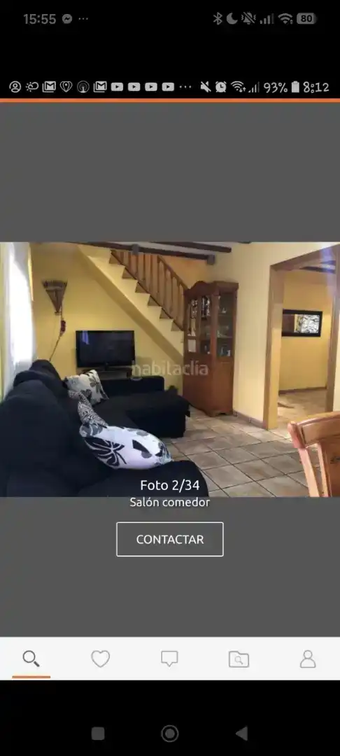 Sala de estar de Casa adosada en venta en Badalona con Aire acondicionado
