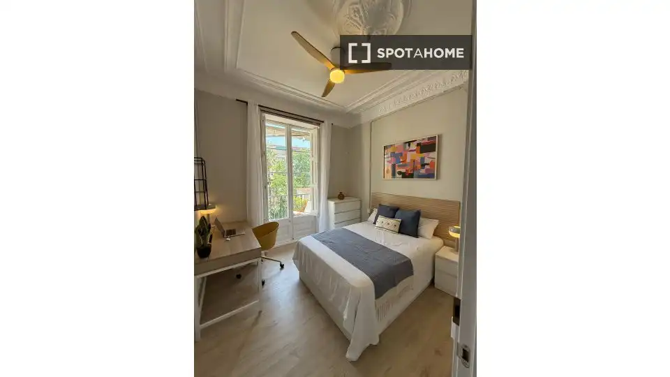 Bedroom of Flat for rent in Barcelona  with Air Conditioner, Heating and Furnished