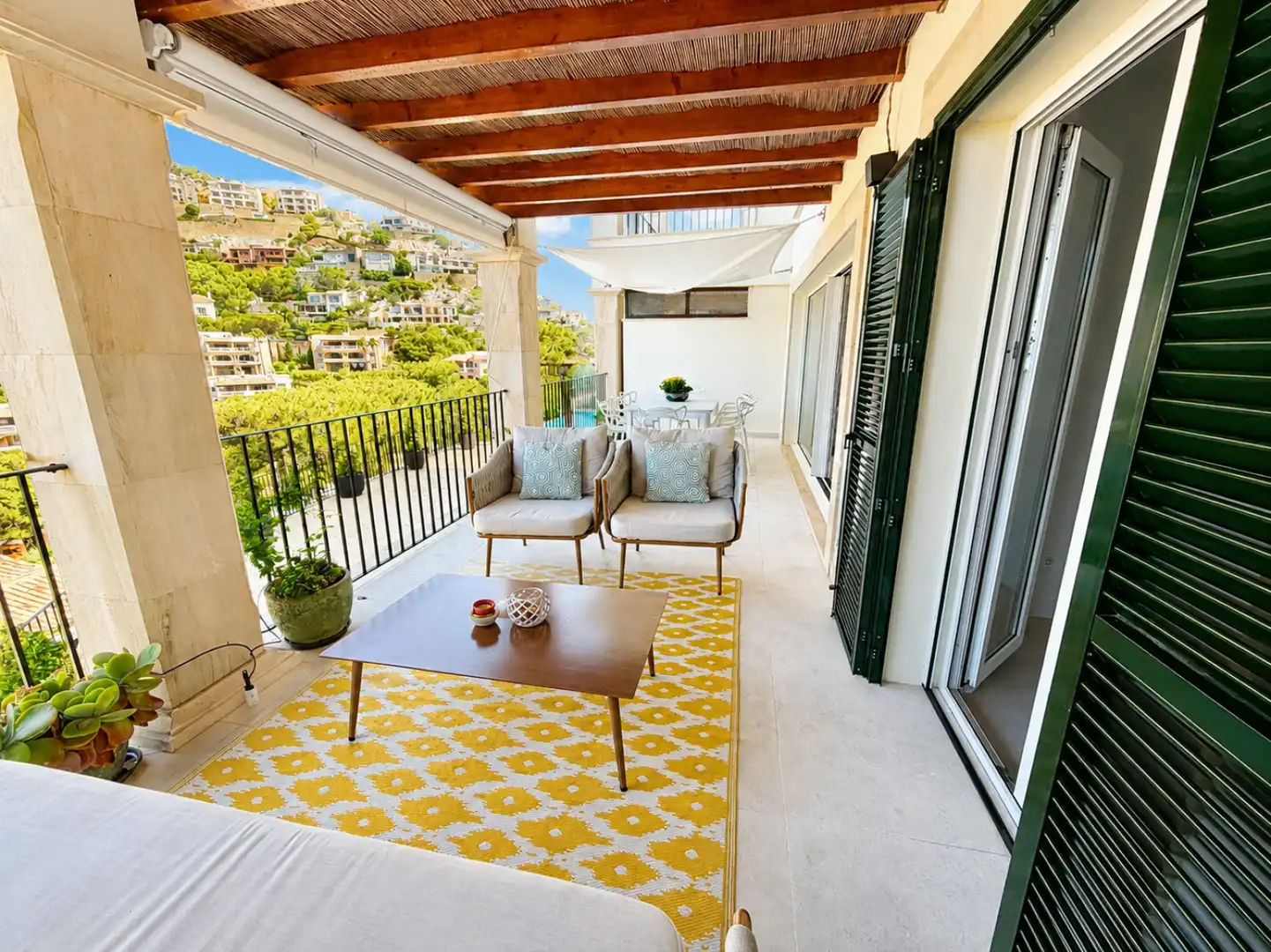 Terrasse von Wohnung zur Miete in Andratx mit Privatgarten, Terrasse und Schwimmbad