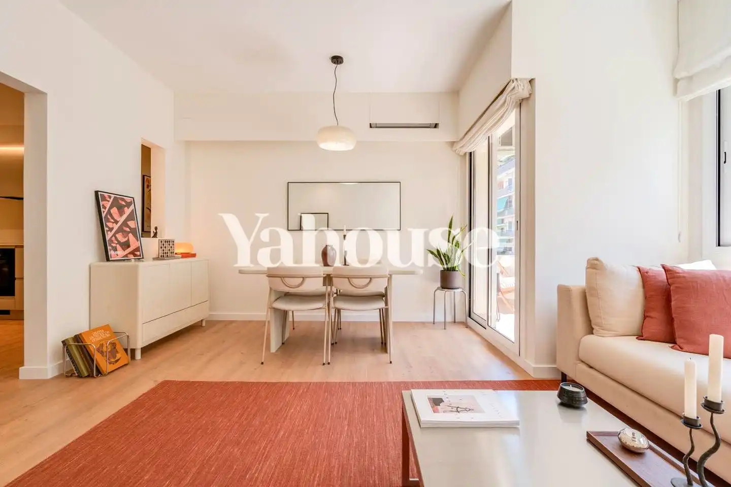Sala de estar de Piso en venta en Barcelona con Aire acondicionado, Parquet y Balcón