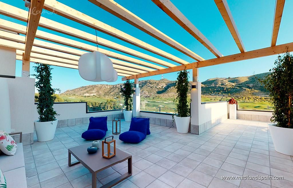Terraza de Apartamento en venta en Monforte del Cid con Terraza y Piscina comunitaria