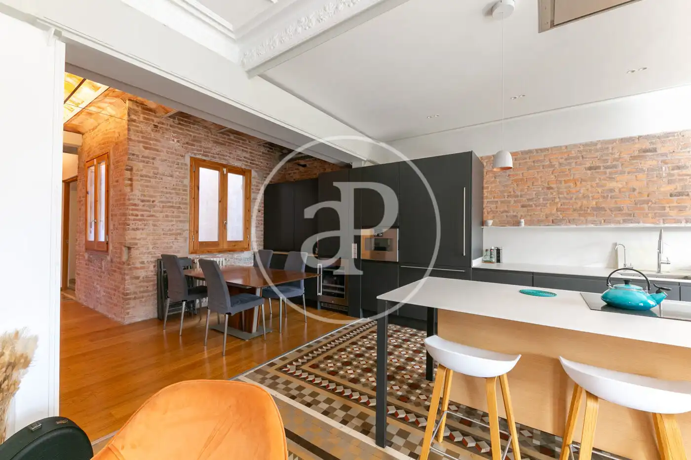 Cocina de Piso de alquiler en Barcelona con Aire acondicionado, Calefacción y Amueblado