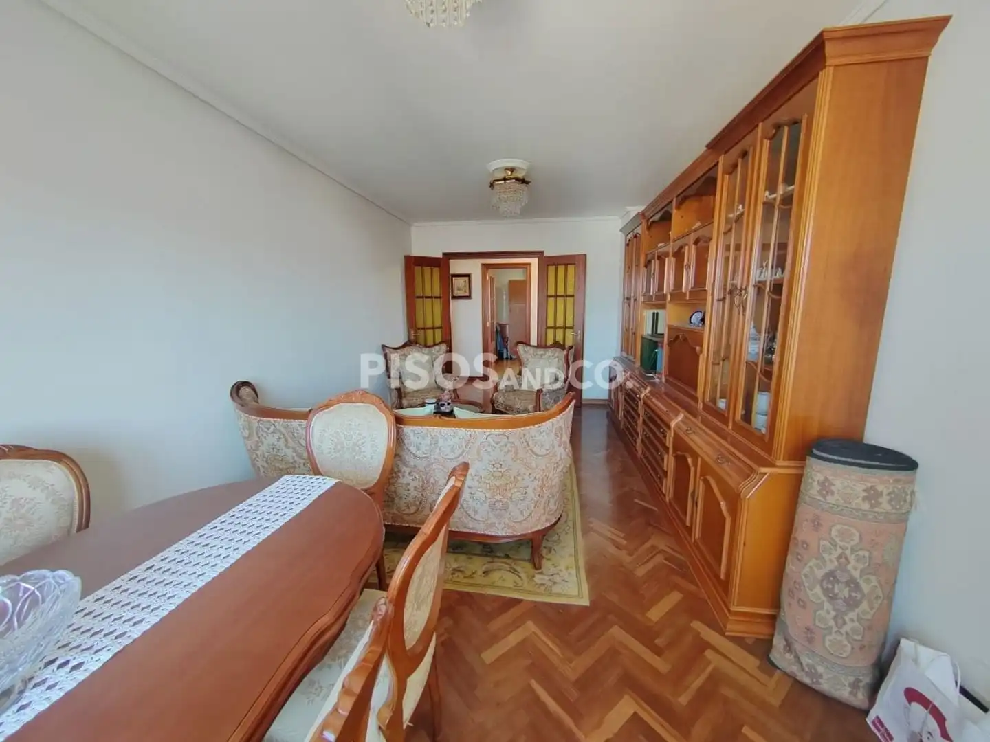 Sala de estar de Piso en venta en A Coruña Capital  con Calefacción, Trastero y Amueblado
