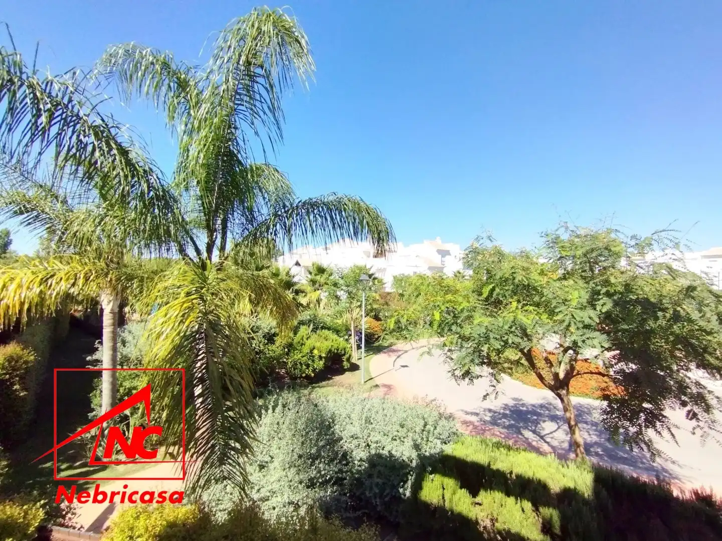 Garten von Wohnung zur Miete in Chipiona mit Klimaanlage, Terrasse und Schwimmbad
