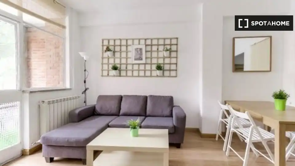Sala de estar de Piso de alquiler en Madrid con Aire acondicionado, Calefacción y Amueblado