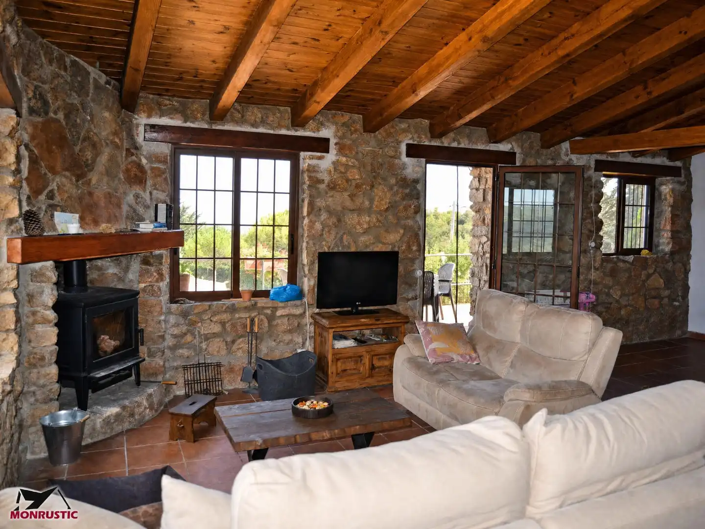 Living room of Houses for sale in Montblanc  with Air Conditioner, Private garden and Terrace