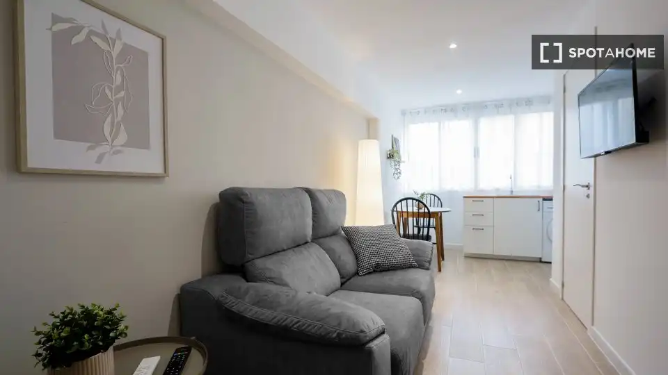 Wohnzimmer von Wohnung zur Miete in Valencia mit Klimaanlage, Heizung und Möbliert