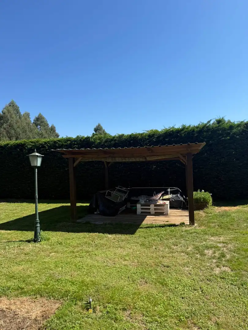 Terrassa de Casa o xalet en venda en Outeiro de Rei amb Calefacció, Jardí privat i Piscina